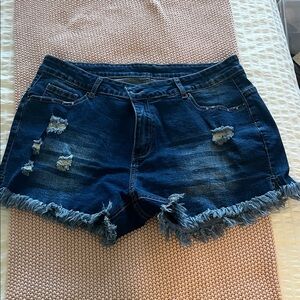 Women's Distressed Denim Shorts
